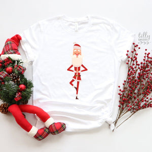 Yoga Santa T-Shirt, Yoga Christmas T-Shirt, Funny Yoga T-Shirt, Santa Yoga T-Shirts, Family Christmas T-Shirts, Matching Family Yoga Tees