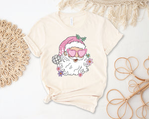 Disco Santa T-Shirt, Retro Santa Christmas T-Shirt, Santa Christmas T-Shirt, Women's Christmas Gift, Vintage Santa T-Shirt, Retro Christmas