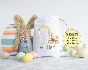 Personalised Easter Egg Hunt Bag, Easter Sack, Multiple Sizes, Cotton Bags, Drawstring Bags, Easter Gift, Easter Gift Bag, Easter Keepsake