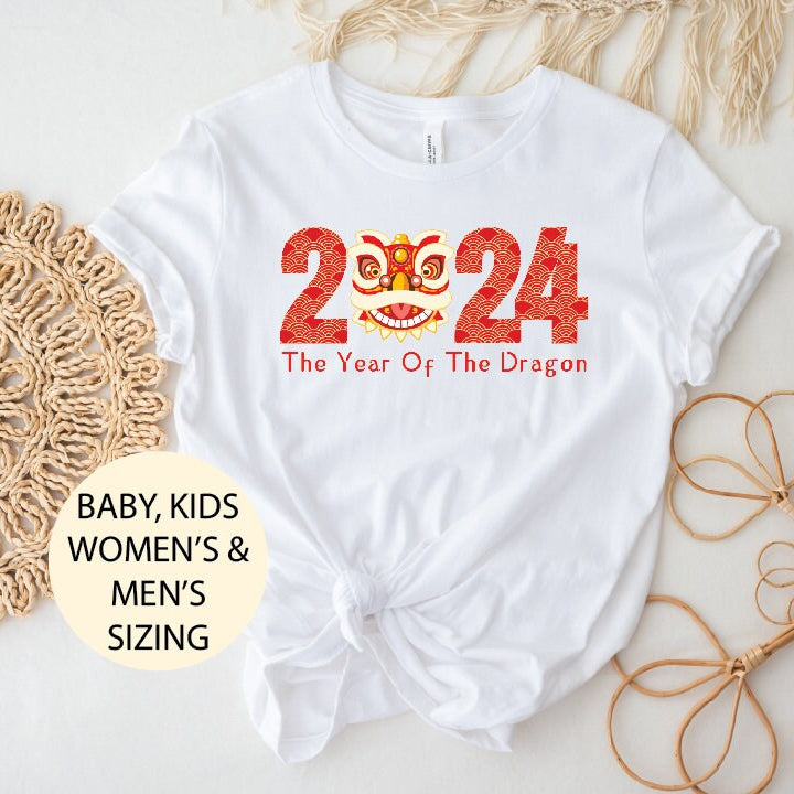Chinese New Year T-Shirt, Year Of The Dragon T-Shirt, Lunar New Year T-Shirt, More Colours &amp; Sizes - Just Ask!, Chinese Dragon, 2024 T-Shirt