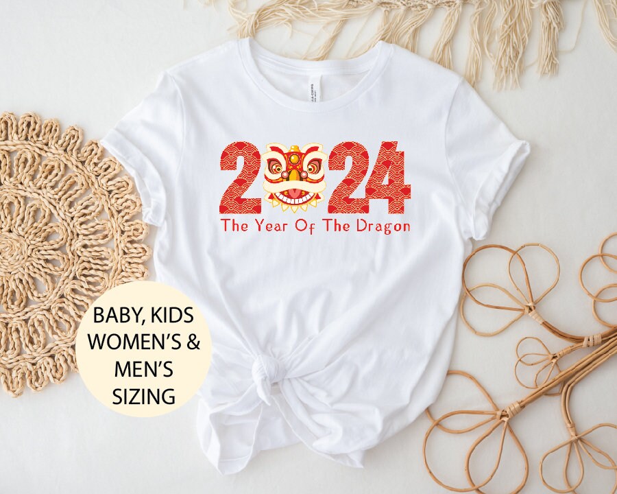 Chinese New Year T-Shirt, Year Of The Dragon T-Shirt, Lunar New Year T-Shirt, More Colours & Sizes - Just Ask!, Chinese Dragon, 2024 T-Shirt