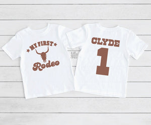 Personalised My First Rodeo T-Shirt, One Personalised Boys 1st Birthday T-Shirt, 1st Birthday Gift, First Birthday Tee, Cake Smash Outfit