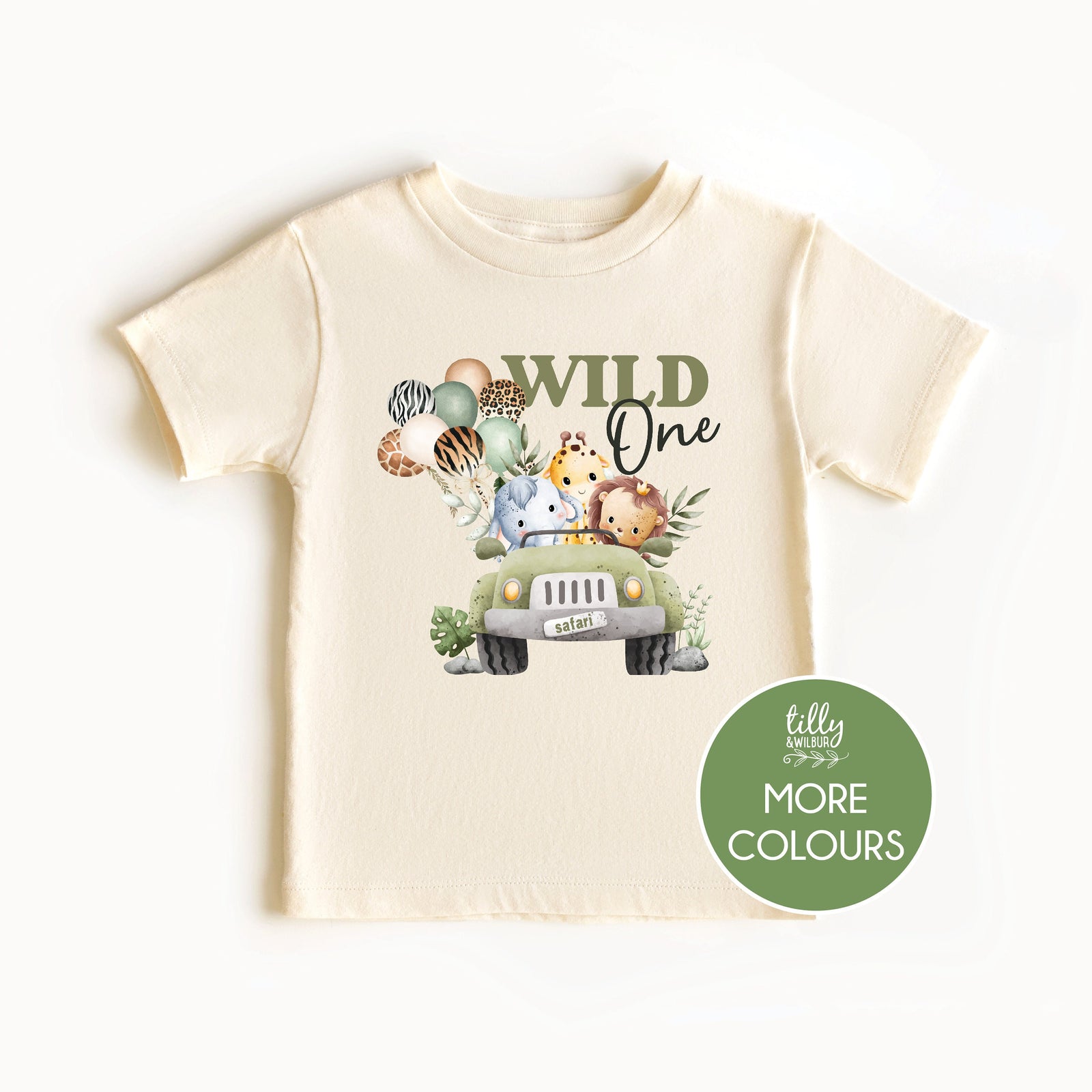 Wild One T-Shirt, 1st Birthday T-Shirt, Safari Animal Birthday T-Shirt, Safari Birthday Gift, 1st Birthday Baby Outfit, Jungle Animal Theme