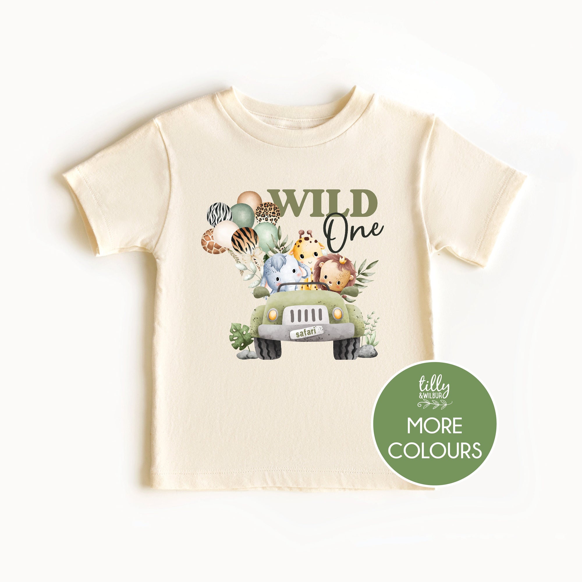 Wild One T-Shirt, 1st Birthday T-Shirt, Safari Animal Birthday T-Shirt, Safari Birthday Gift, 1st Birthday Baby Outfit, Jungle Animal Theme