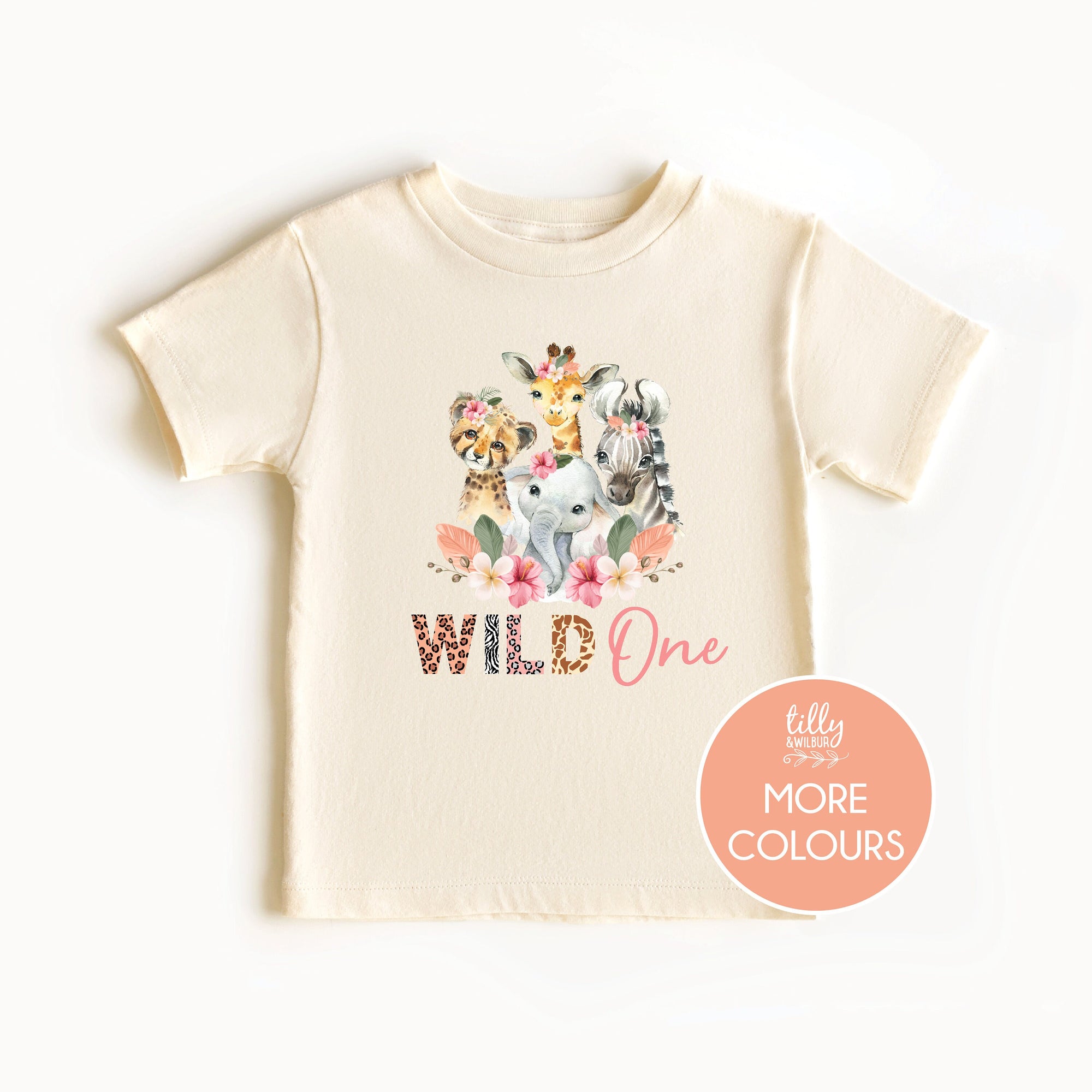 Wild One T-Shirt, 1st Birthday T-Shirt, Safari Animal Birthday T-Shirt, Safari Birthday Gift, 1st Birthday Baby Outfit, Jungle Animal Theme