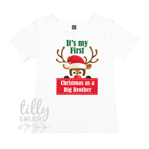It's My First Christmas As A Big Brother Boys T-Shirt