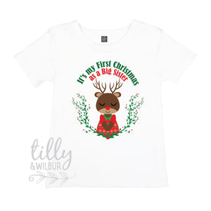 It's My First Christmas As A Big Sister Girls T-Shirt