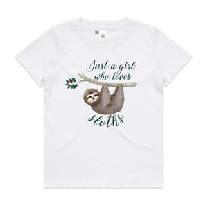 Just A Girl Who Loves Sloths T-Shirt
