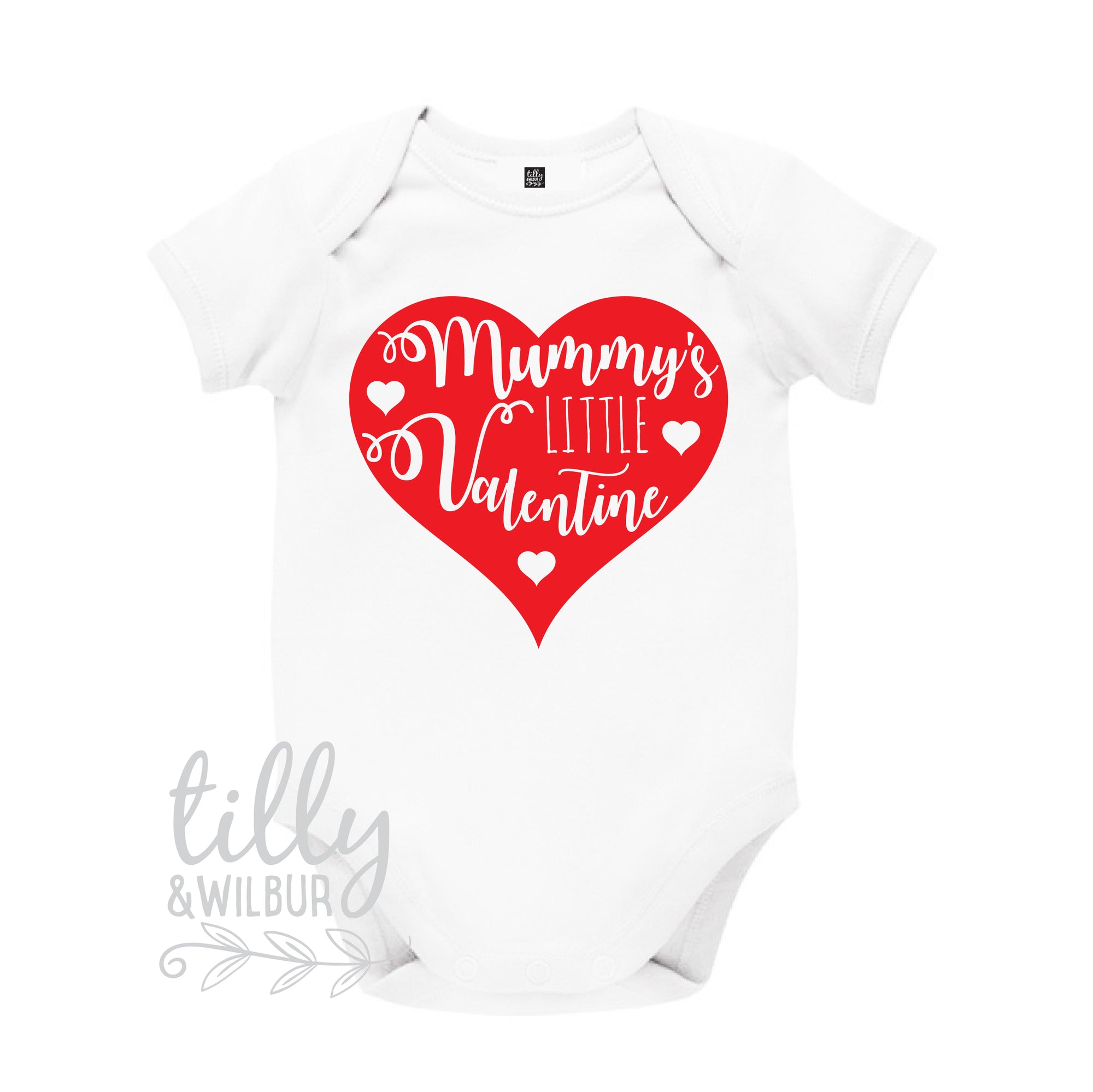 Mummy's Little Valentine- Red Heart Print