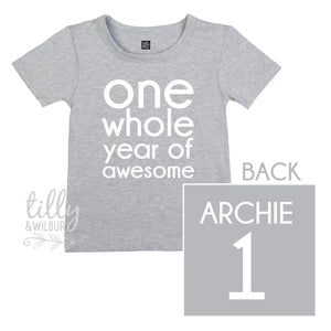 One Whole Year Of Awesome Boys 1st Birthday T-Shirt