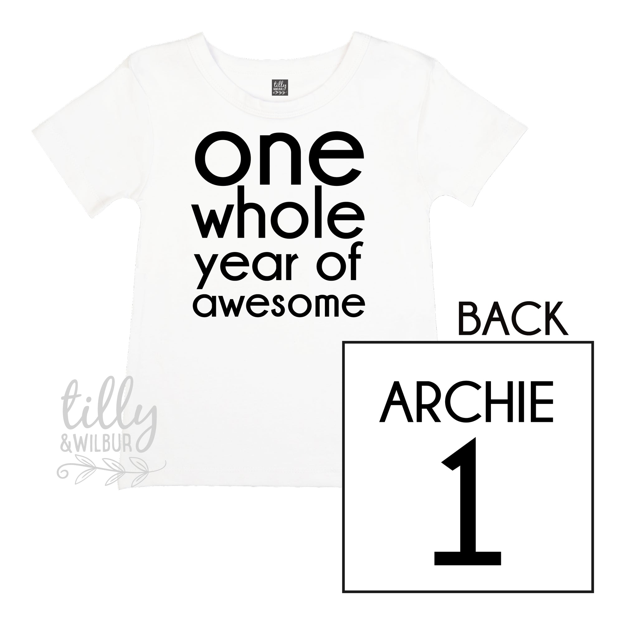 One Whole Year Of Awesome Boys 1st Birthday T-Shirt