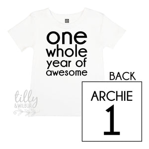 One Whole Year Of Awesome Boys 1st Birthday T-Shirt