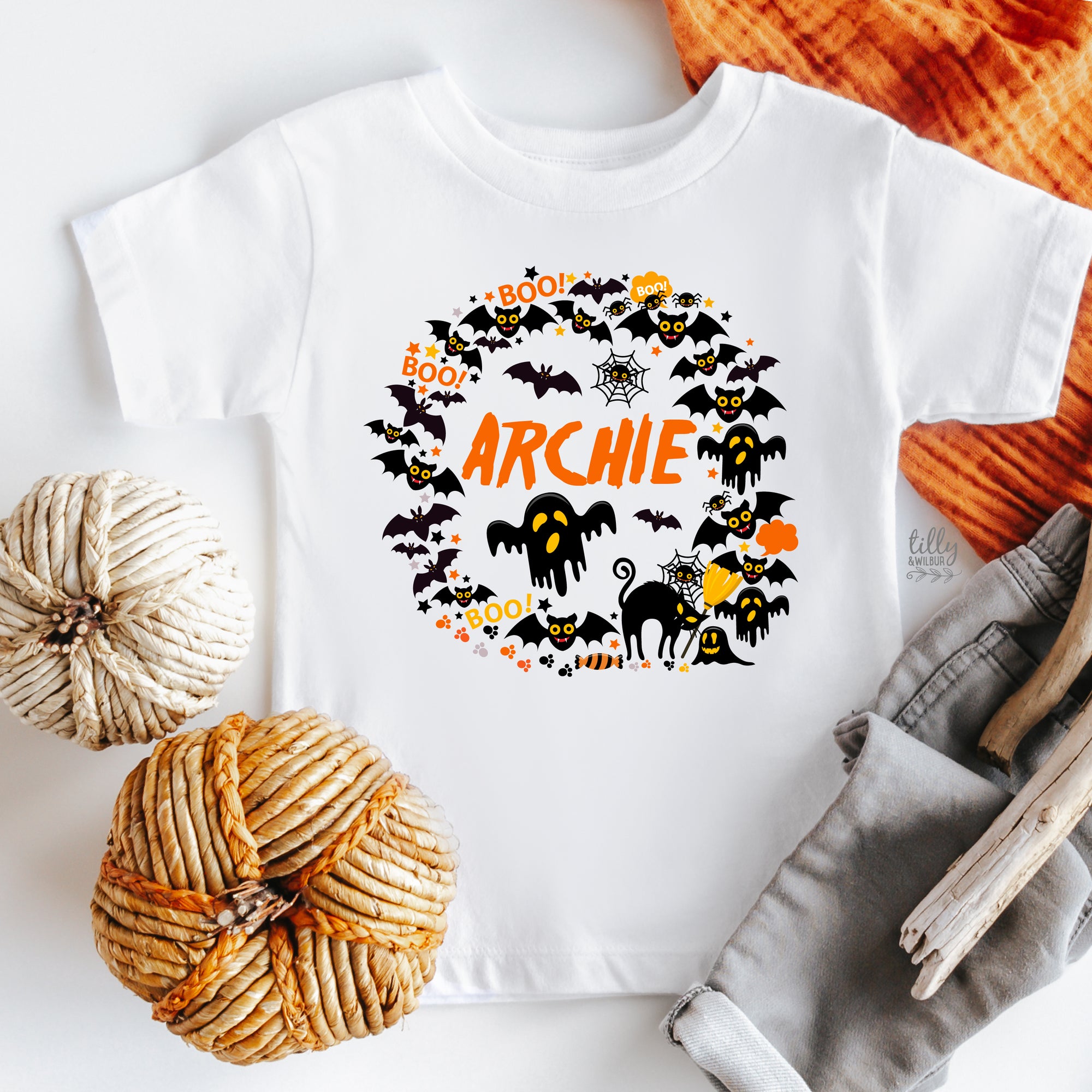 Halloween T-Shirt with Personalised Name
