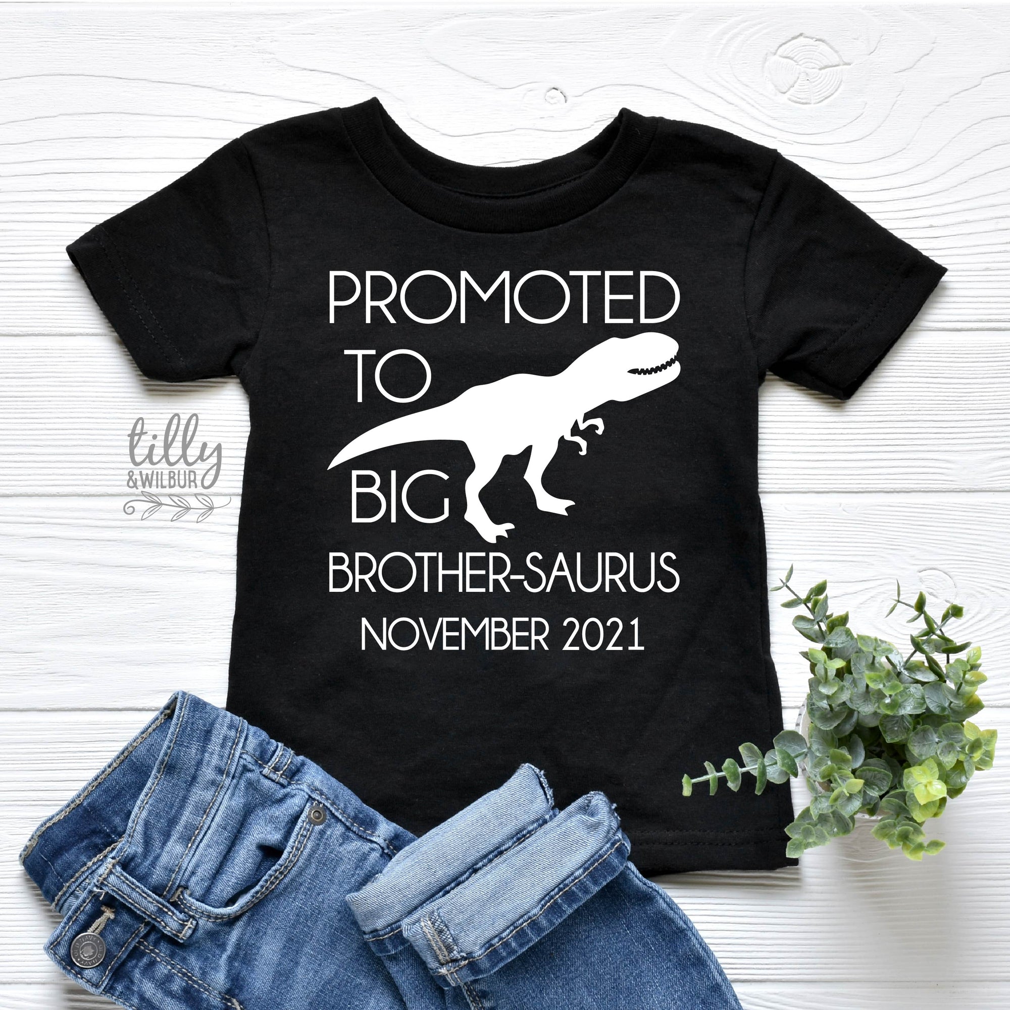 Promoted To Big Brother-Saurus Dinosaur T-Shirt