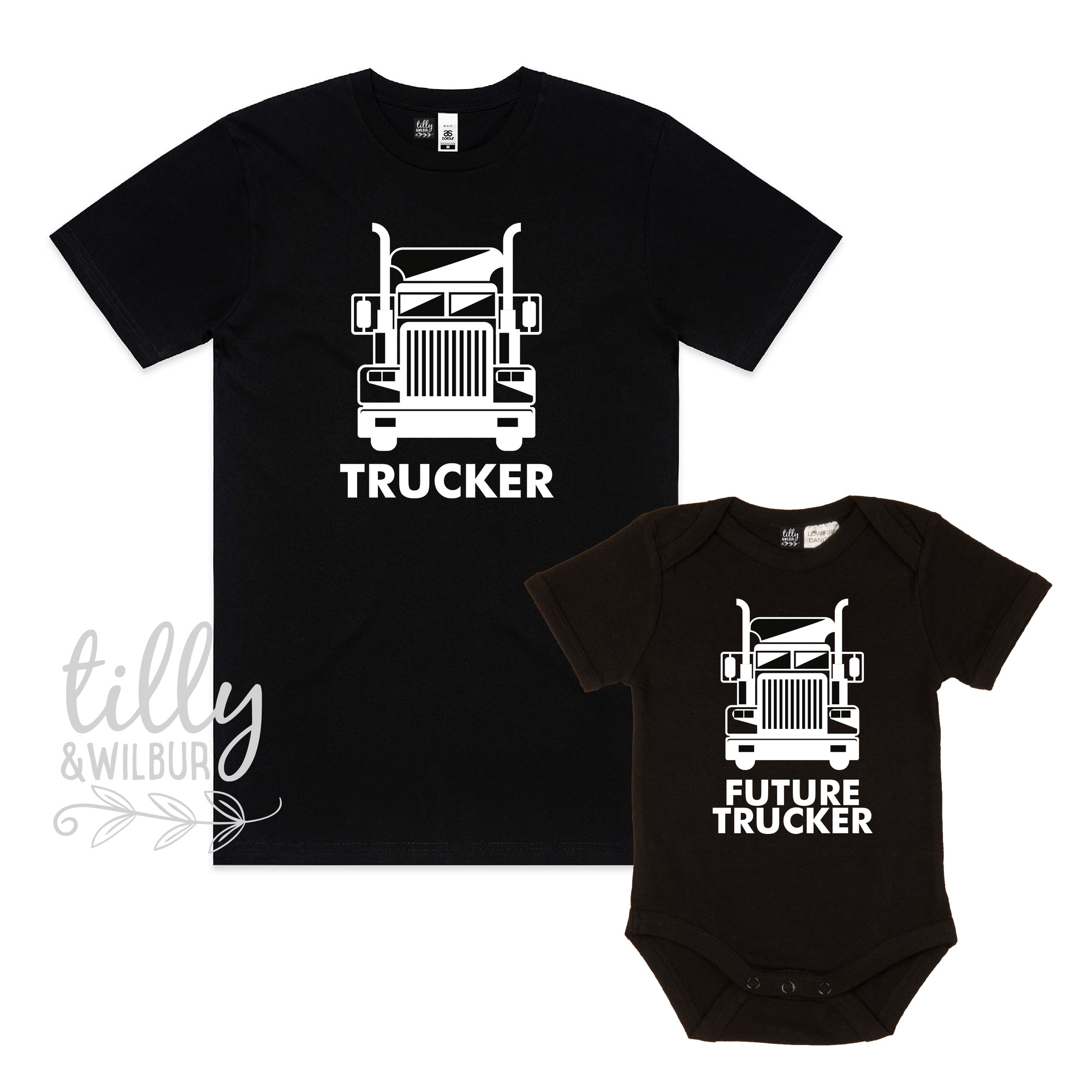 Trucker & Trucker In The Making Matching Set